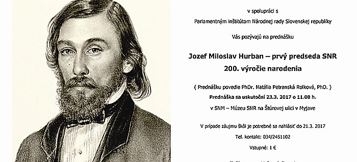 Jozef Miloslav Hurban - prvý predseda SNR